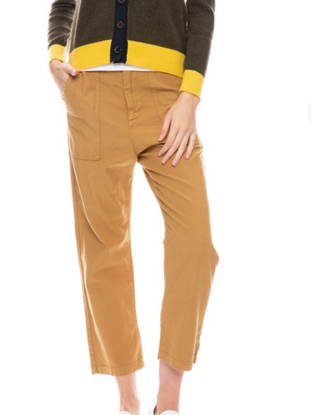 THE GREAT Tan Ranger Trouser cropped pant in Safflower 30 NWT